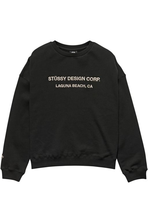 Stussy Womens Alcott OS Crew Leisure Sets Black - UDMXF2894